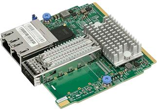 SIOM 1-port IB FDR QSFP+ Mellanox CX-3 Pro and 2-port GbE RJ45 Intel i350